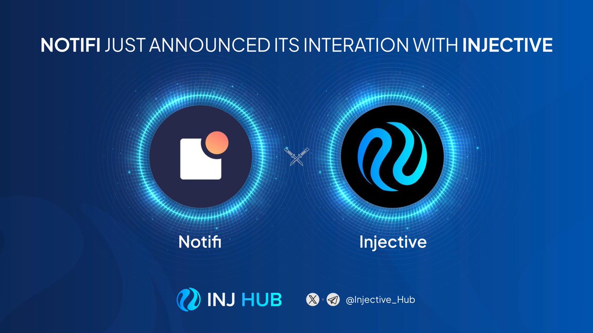 . @NotifiNetwork just announced its integration with @injective 🔥 Notifi stands at the forefront as a trusted platform, driving customer engagement innovation. With this integration, Injective aims at building the future of Web3 Communications and growth marketing tools🦾