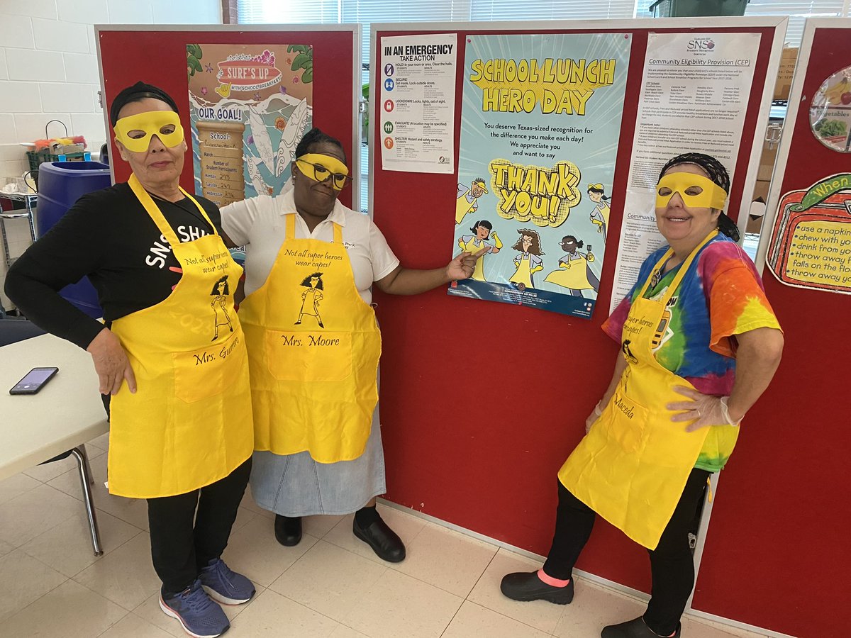 Thank you for supporting and feeding our Cubbies ladies! Cisneros is celebrating our lunch heroes today! <a href="/gisdnutrition/">Nutrition Services</a>