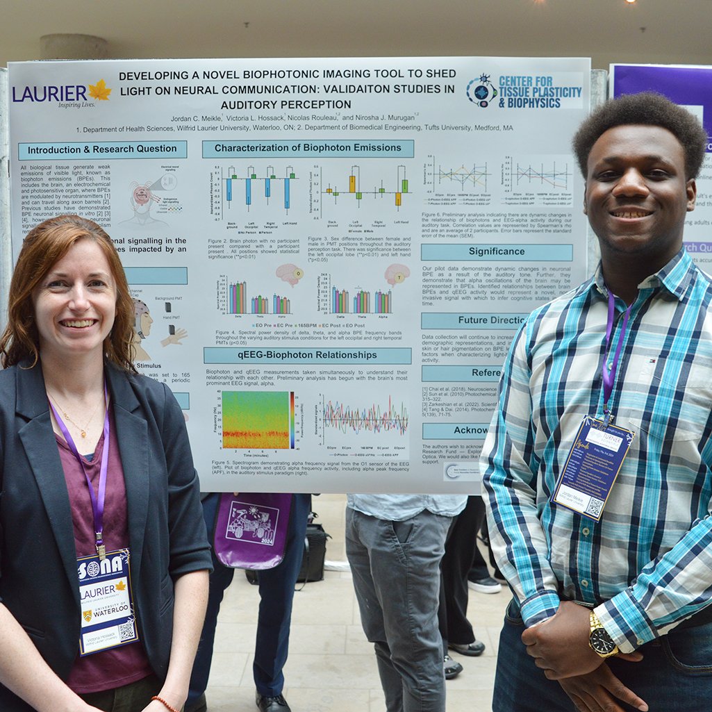 More than 300 scientists and students are gathered at Laurier today for the Southern Ontario Neuroscience Association's annual meeting. Students are sharing poster presentations and learning from speakers such as Laurier behavioural neuroscientist and bioengineer Nicolas Rouleau.