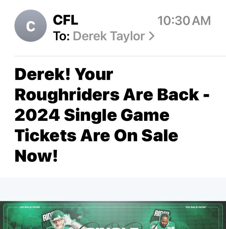 Apparently I’m a couple years delinquent on updating my preferences on CFL.ca 😆 
#ForTheW