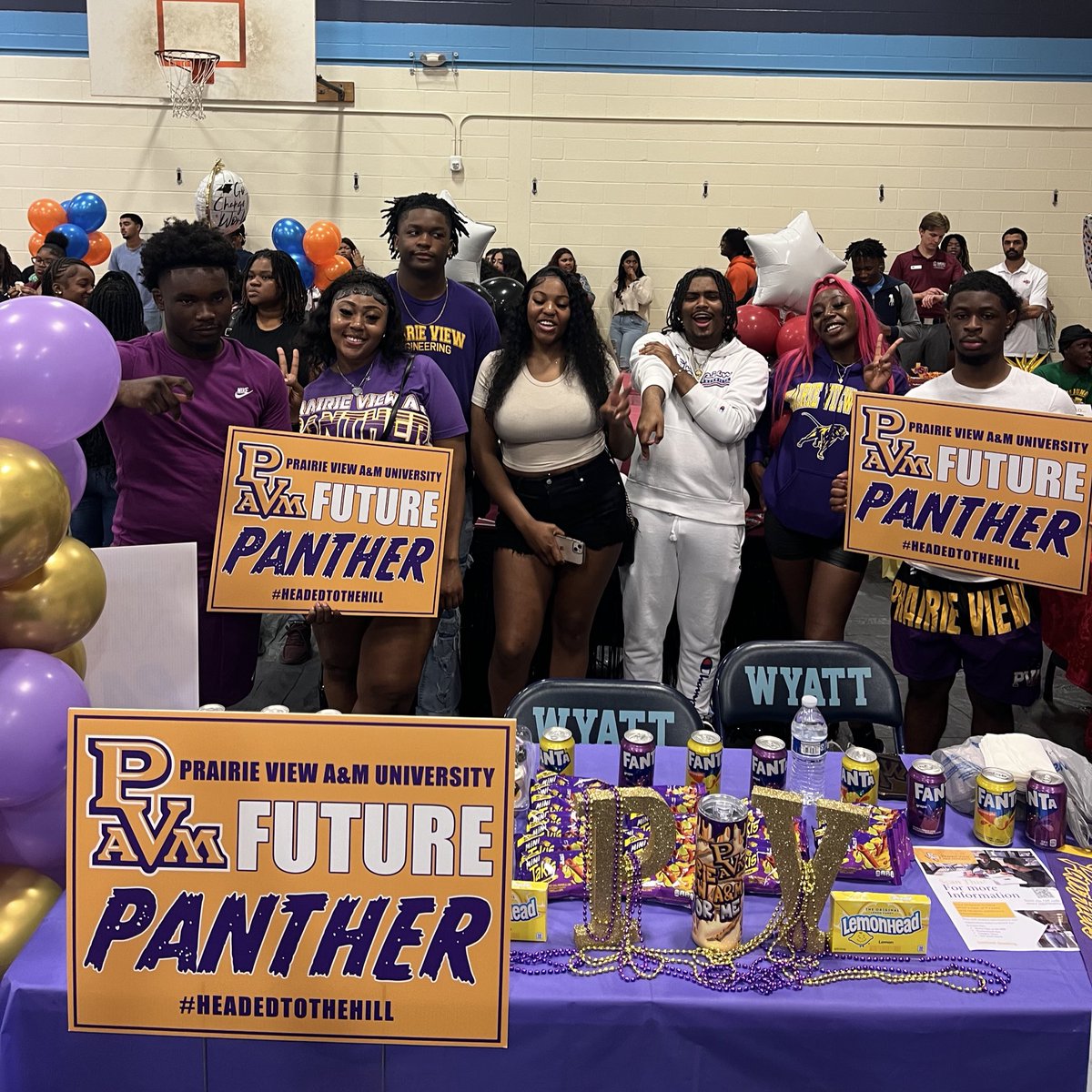 A great day to be a Chaparral!!!! #WyattNation Senior Signing Day. Parents joined us for our seniors committing to the next level of education. @FortWorthISD @AGallegosEdD @ChrisjBarksdale @CharlieGarciaFW