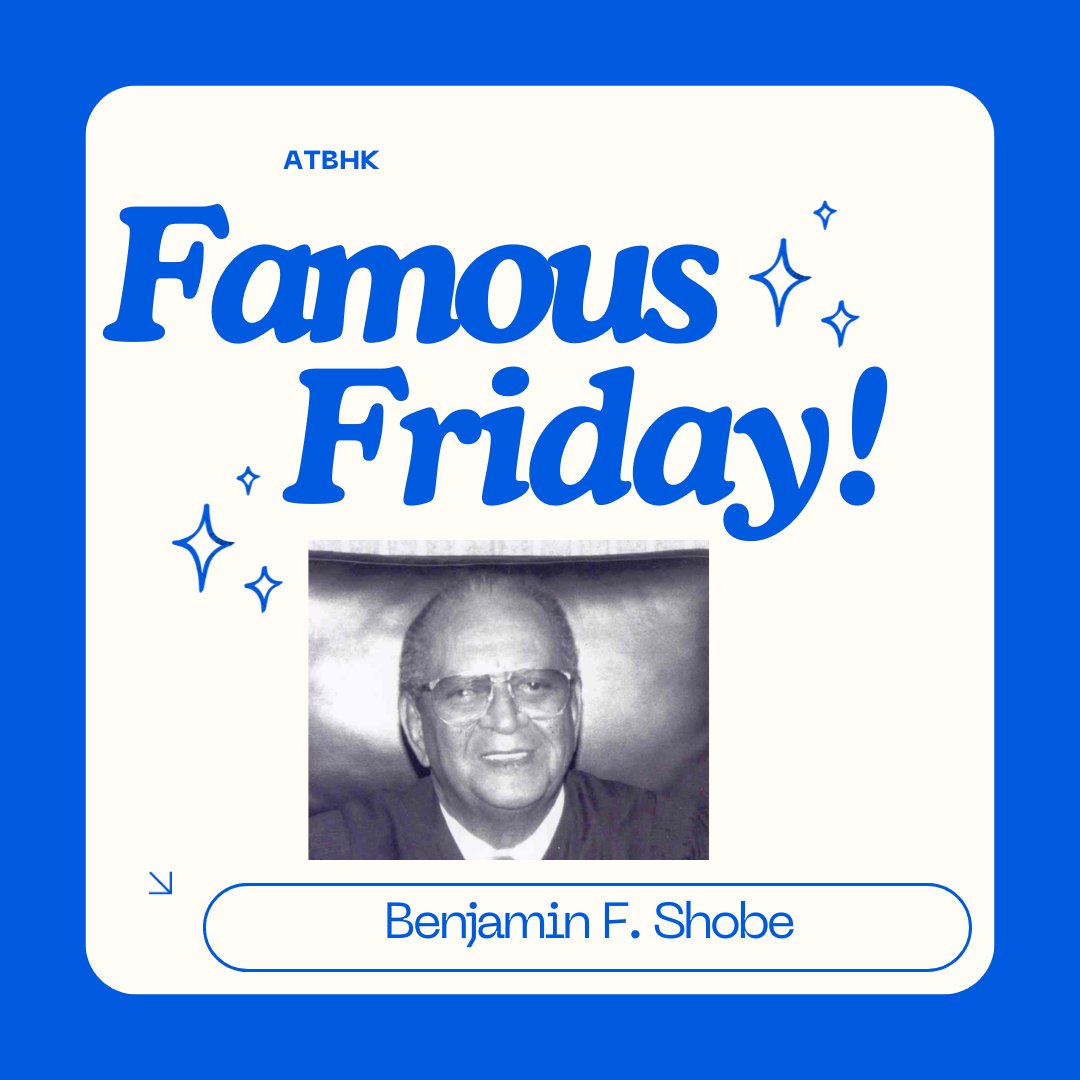 TGIF! This week we want to highlight Benjamin F. Shobe for Famous Friday. 💙

Image courtesy of: kchr.ky.gov/Hall-of-Fame/P… tuned each Friday for more Black Kentucky history!

#ATBHK #BlackHistory #KentuckyHistory