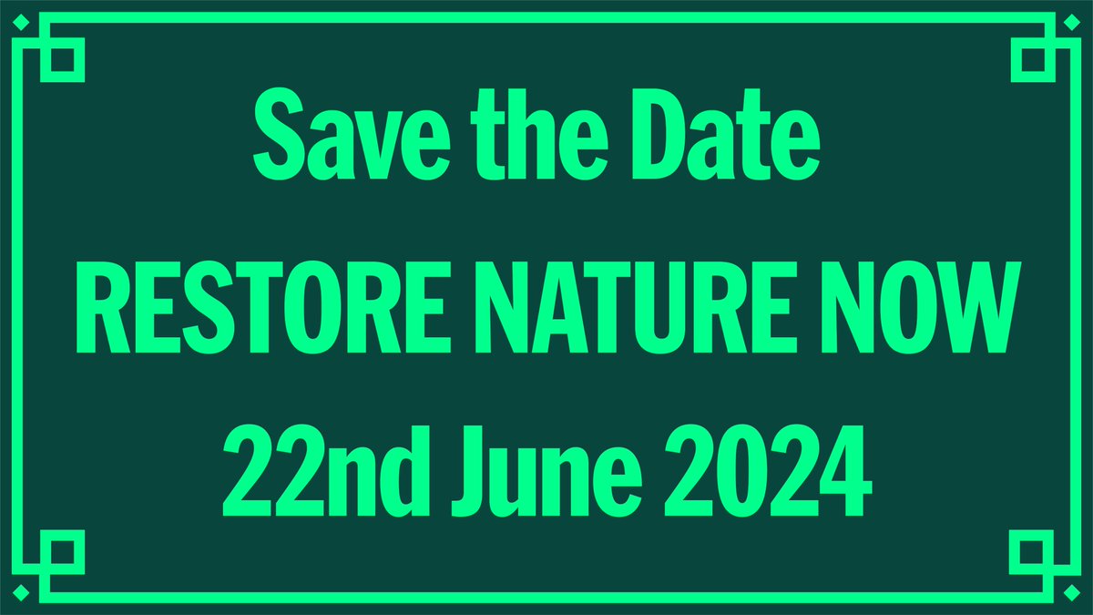 It's time to send one clear message: #RestoreNatureNow We've joined dozens of wildlife and environment organisations who'll be peacefully marching united in our demands to politicians. Join us in London on 22 June restorenaturenow.com