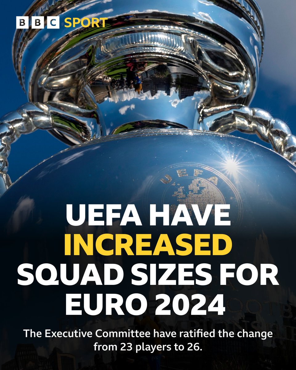 Countries will have three more players to add to their squads. 📋 #BBCFootball #Euro2024