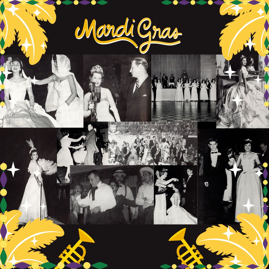 In honor of The UST Scholarship Gala taking place tomorrow, today's #Flashbackfriday features shots from Mardi Gras galas of the past! Was Mardi Gras gala around when you were a student? Who was your Mardi Gras Queen?