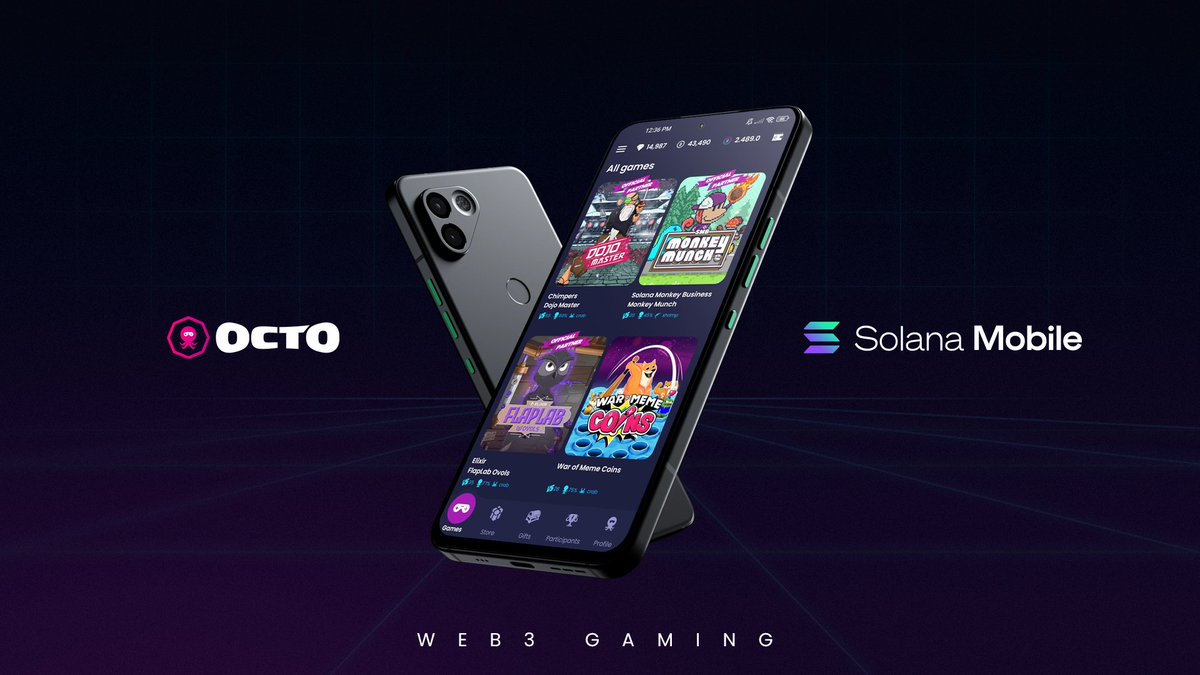 Octo Gaming is thrilled to be now officially live on the Saga dApp store 📲 Ready to onboard many more users into gaming, we're proud to keep building our journey with Solana 🤝 Stay tuned for more 🐙