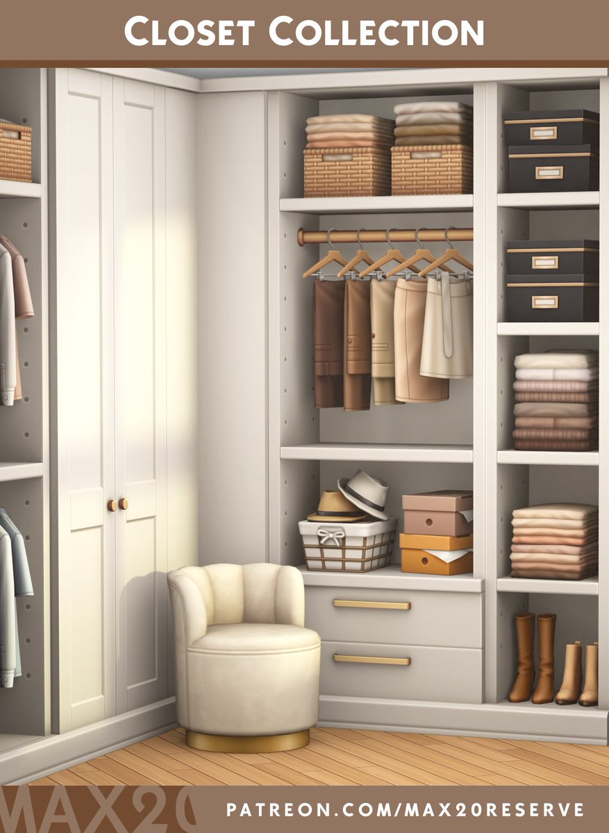 Closet Collection CC available in early access on my Patreon! (LINK IN BIO) #TheSims4 #s4cc