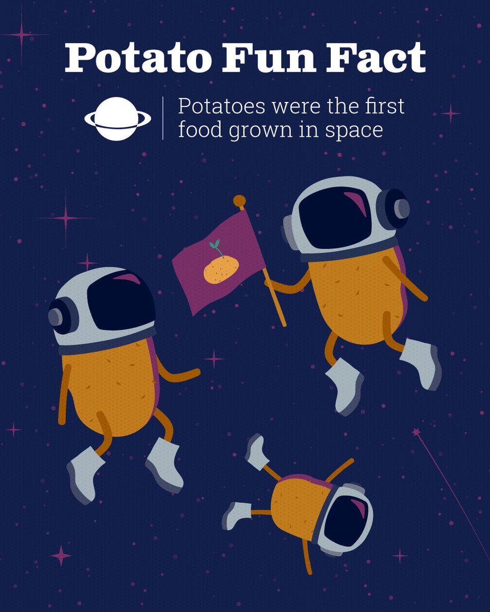 Did you know? Potatoes were the pioneers of space cuisine! 🚀🥔 Happy National Space Day! #SpudsInSpace