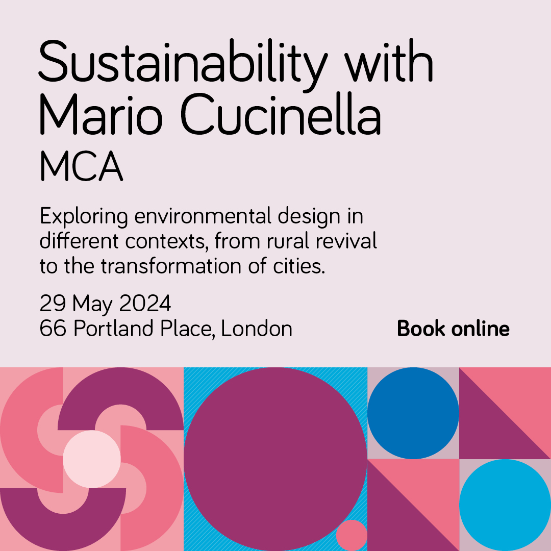 🎟️ For our next RIBA + VitrA Talk we welcome @MarioCucinella to discuss dynamic approaches to sustainability, and the different contexts of building and regeneration in Italy, from rural revival to the transformation of cities: ow.ly/xsAo50RvBOS Sponsored @VitrABathrooms