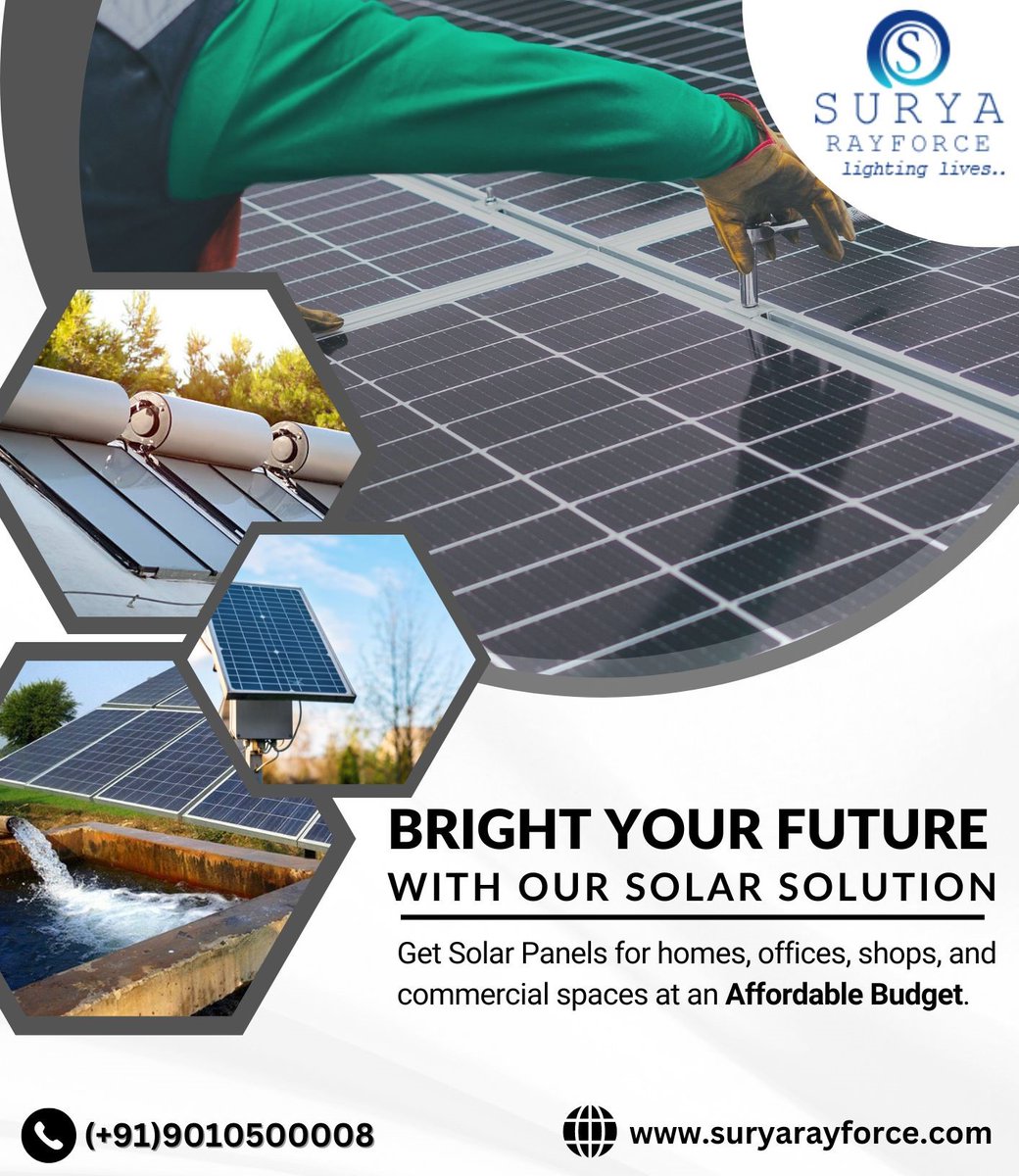 HarshBa46793038's tweet image. At #SuryaRayforce, we offer a range of professional #solarservices including #solarinstallation, #solarmaintenance in #Chandigarh, #Haryana, #Punjab, and #HimachalPradesh. Don&apos;t wait, call us and switch to #solar!

WEB: suryarayforce.com