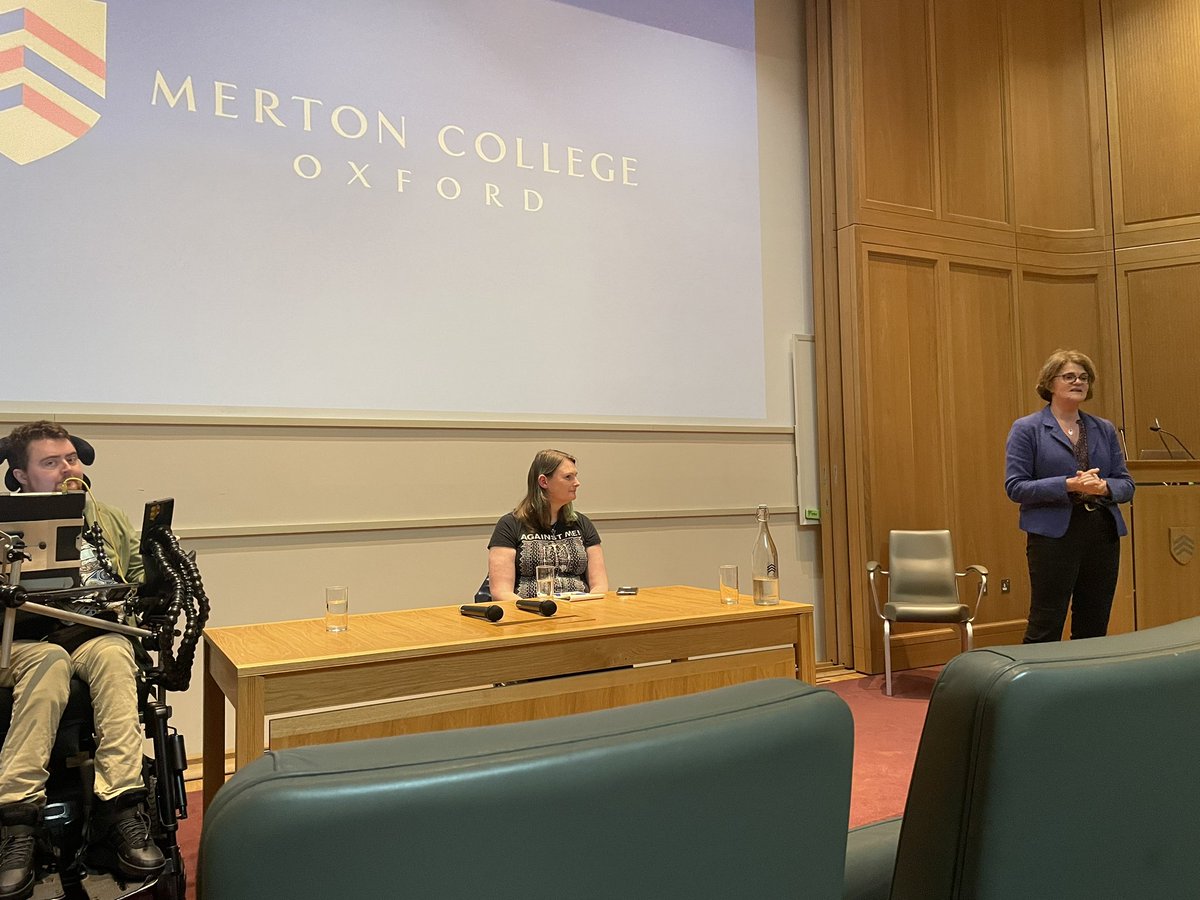 Merton College’s 10th Equality Conversation—The future of disability & gender: trans & disabled perspectives on healthcare & liberation’.
 now underway at @Merton College’s TSEliot Lecture Theatre. All are welcome!