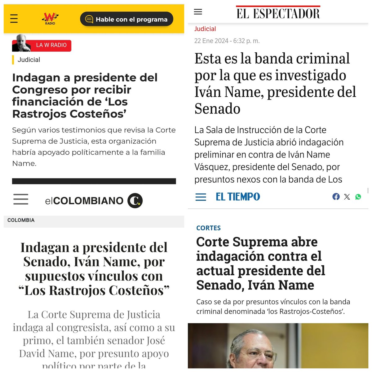 El héroe del día en Colombia. Lo alaban por presuntamente haber recibido un soborno del gobierno Petro y haberle hecho conejo a la reforma a la salud. Y recibir otra coima de las EPS por bloquear la reforma. Bandido por punta y punta.Este país es un puto chiste y muy malo además.