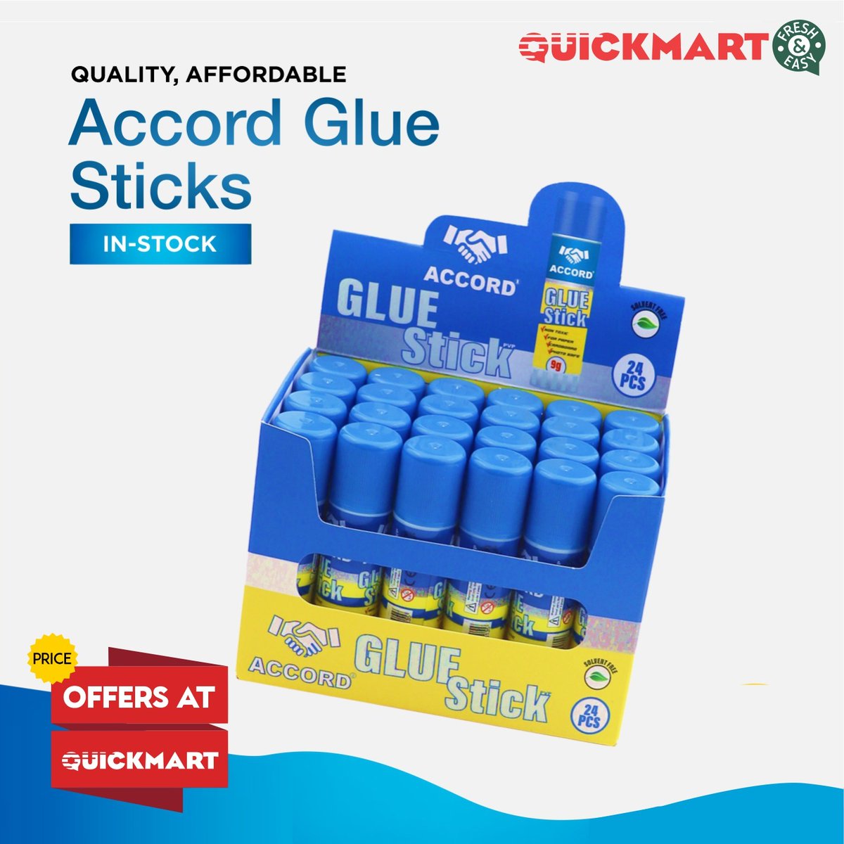 alexkenya_'s tweet photo. Art made simple with #AccordPremiumGlueStick , on offer prices at @QuickmartKenya branches! Great adhesive quality! suitable for #home, #school, or #office use #Accord #BeiNafuu  #luxor #AccordPremiumGlueStick   #backtoschool @store_centropen. https://t.co/Ow6U4SrHoA