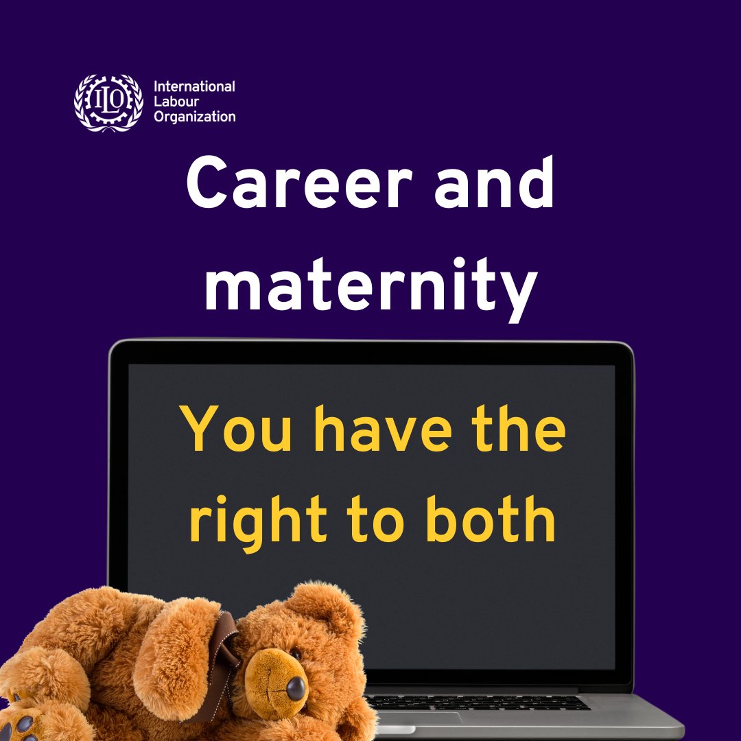 Career AND maternity. @ilo works globally to support women's right to thrive in both the world of work and motherhood. ilo.org/areas-work/mat…