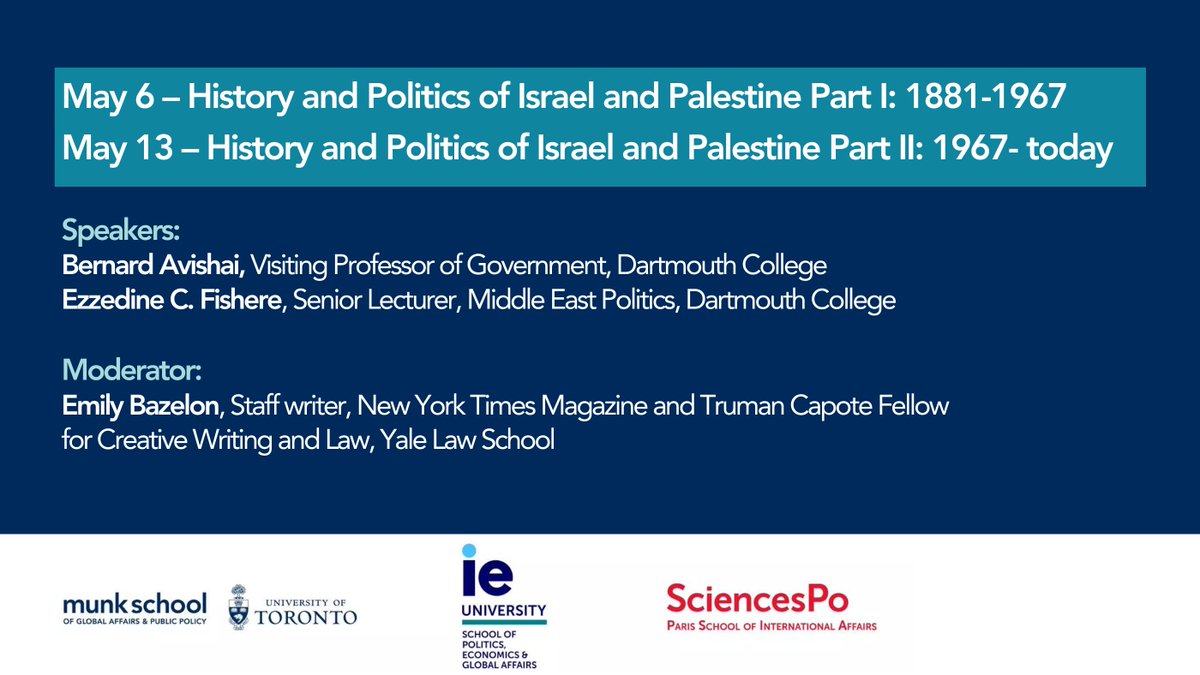 Tune in this month for live webinars on Middle East history, politics & conflicts. Featuring global academics & experts across multiple disciplines and perspectives. Curated by the @munkschool, @iespega & @PSIASciencesPo Register: uoft.me/scholarsindial… #UofT