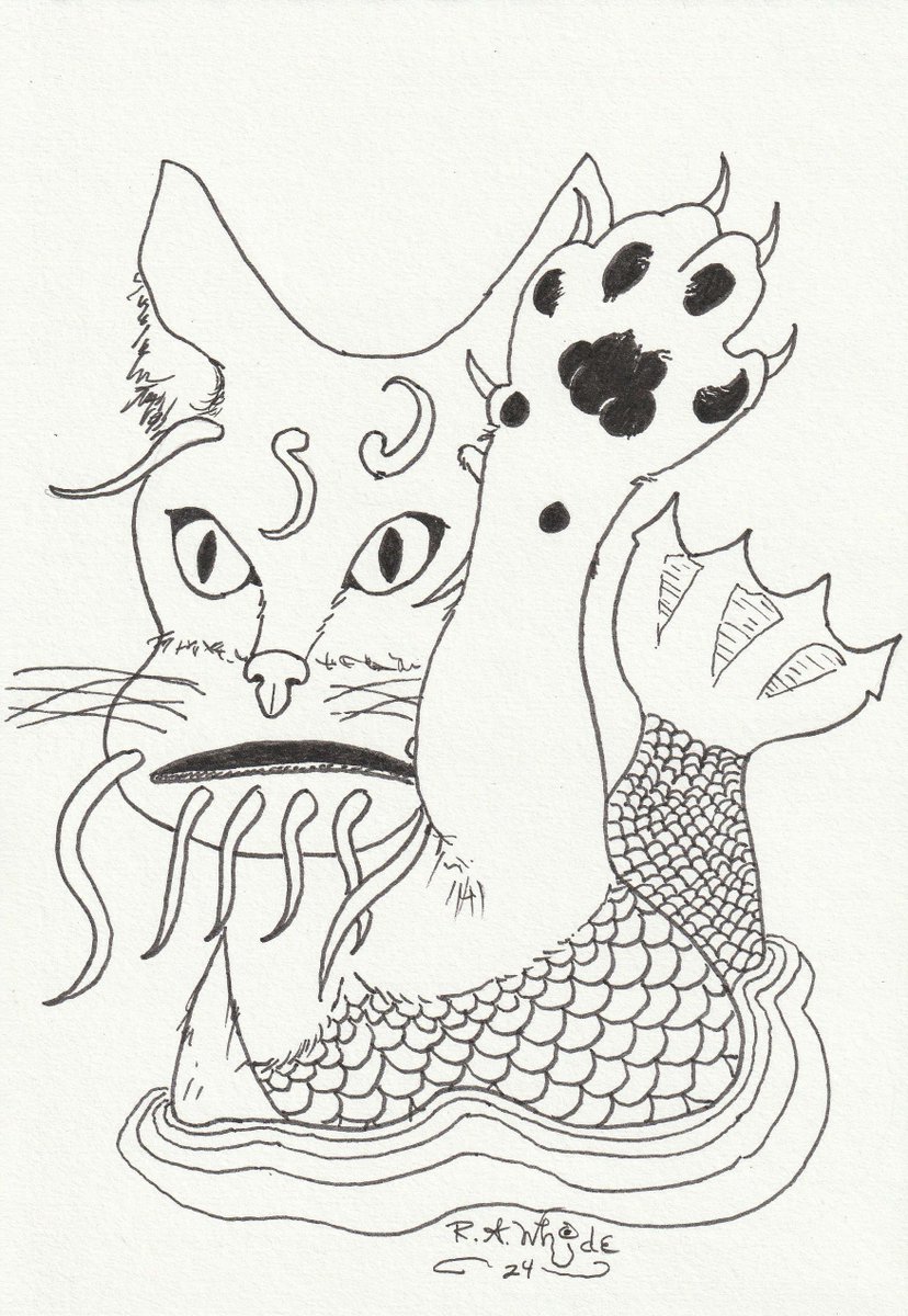 Drawing for #mermay2024, prompt #ToeBeans with #21draw
#art #artwork #drawing #illustration #sketch #penandink #penandinksketch #penandinkartwork #penandinkart #penandinkdrawing #cartoonart #mermaid #mermaidart #mermaidmonster #cat #catlover #catfish