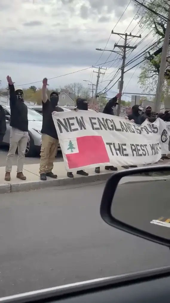 Hitler-saluting neo-Nazis descended on ritzy Greenwich, Conn., and chanted “Heil” while doing a one-armed salute during a sickening display over the weekend.