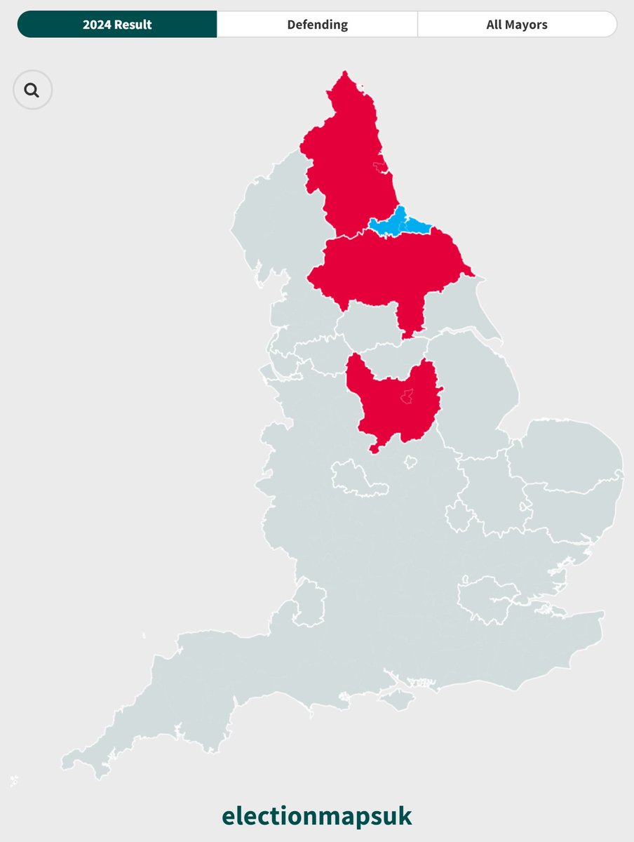 East Midlands Mayoral Result:

🌹 Ward (LAB): 40.3%
🌳 Bradley (CON): 28.8%
🌍 Adlington-Stringer (GRN): 11.3%
➡️ Graves (RFM): 10.9%
🙋 Relf (IND): 5.2%
🔶 Tamblyn-Saville (LDM): 3.6%

Labour WIN New Mayorality.

electionmaps.uk/le2024.