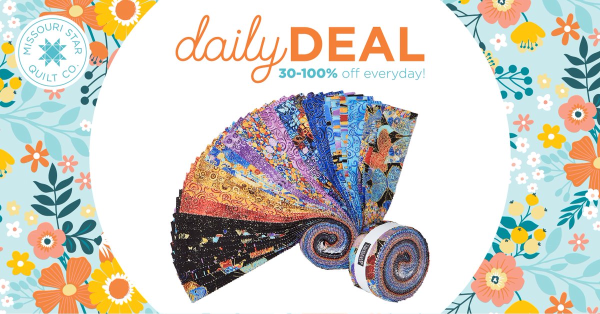 Today’s Daily Deal, Wings of Gold Metallic 2 1/2' Strips, combines magical swirls, fluttering butterflies, and abstract geometric prints in brilliant colors and metallic gold accents. Shop now: bit.ly/3JyJTFJ (Valid 05/05/24 while supplies last)