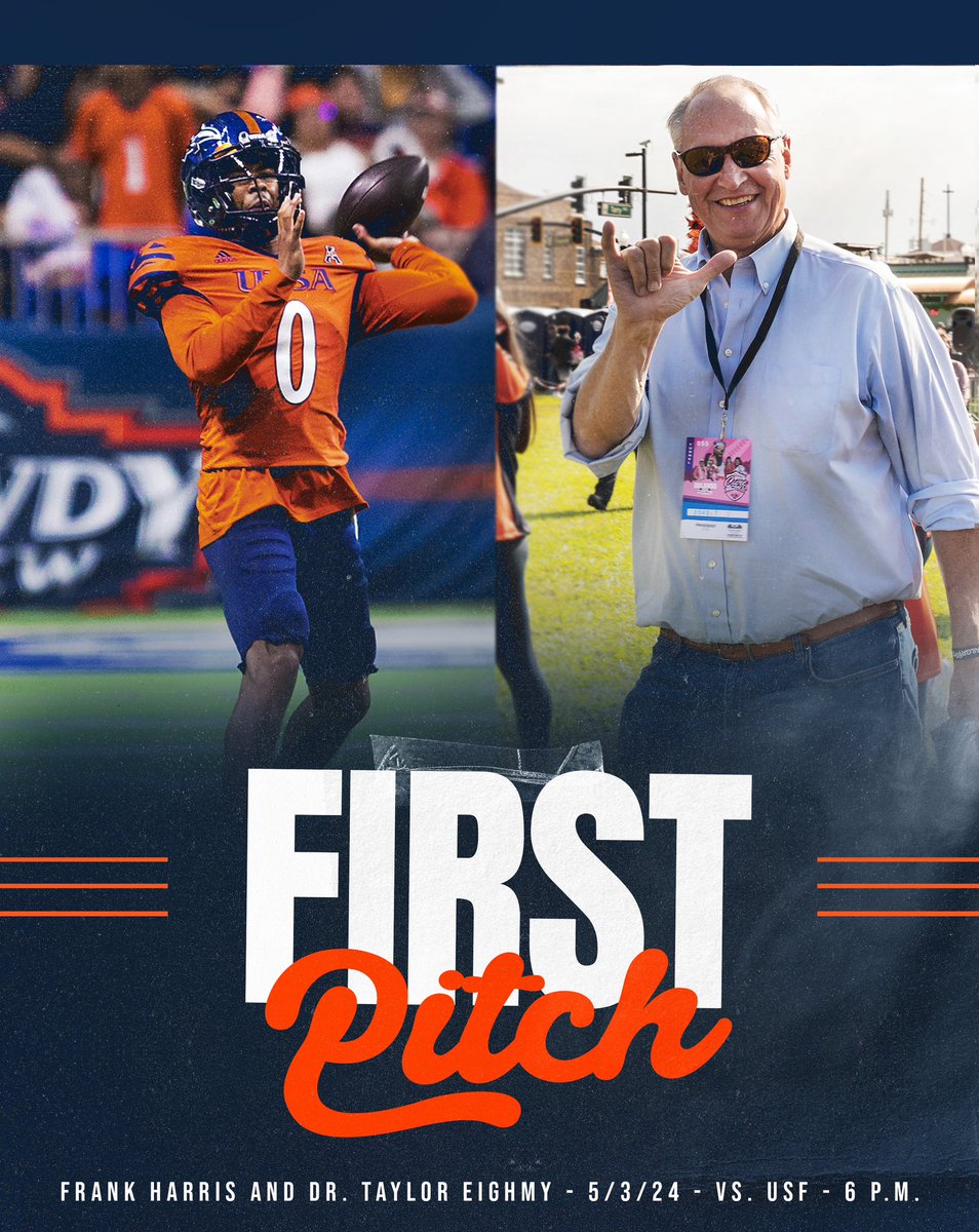 Pumped to have @thefrankharris and @PresidentEighmy throwing out tonight’s ceremonial first pitch! #BirdsUp 🤙 | #LetsGo210 | #PluckEm 🪶