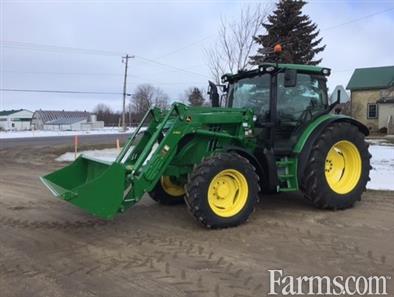 2013 John Deere 6125R ⤵️ MFWD, 24 speeds, 3 remotes, H310 loader, 18.4x38 tires & more, listed by D.M. Horst & Son: farms.com/used-farm-equi… #JohnDeere #OntAg