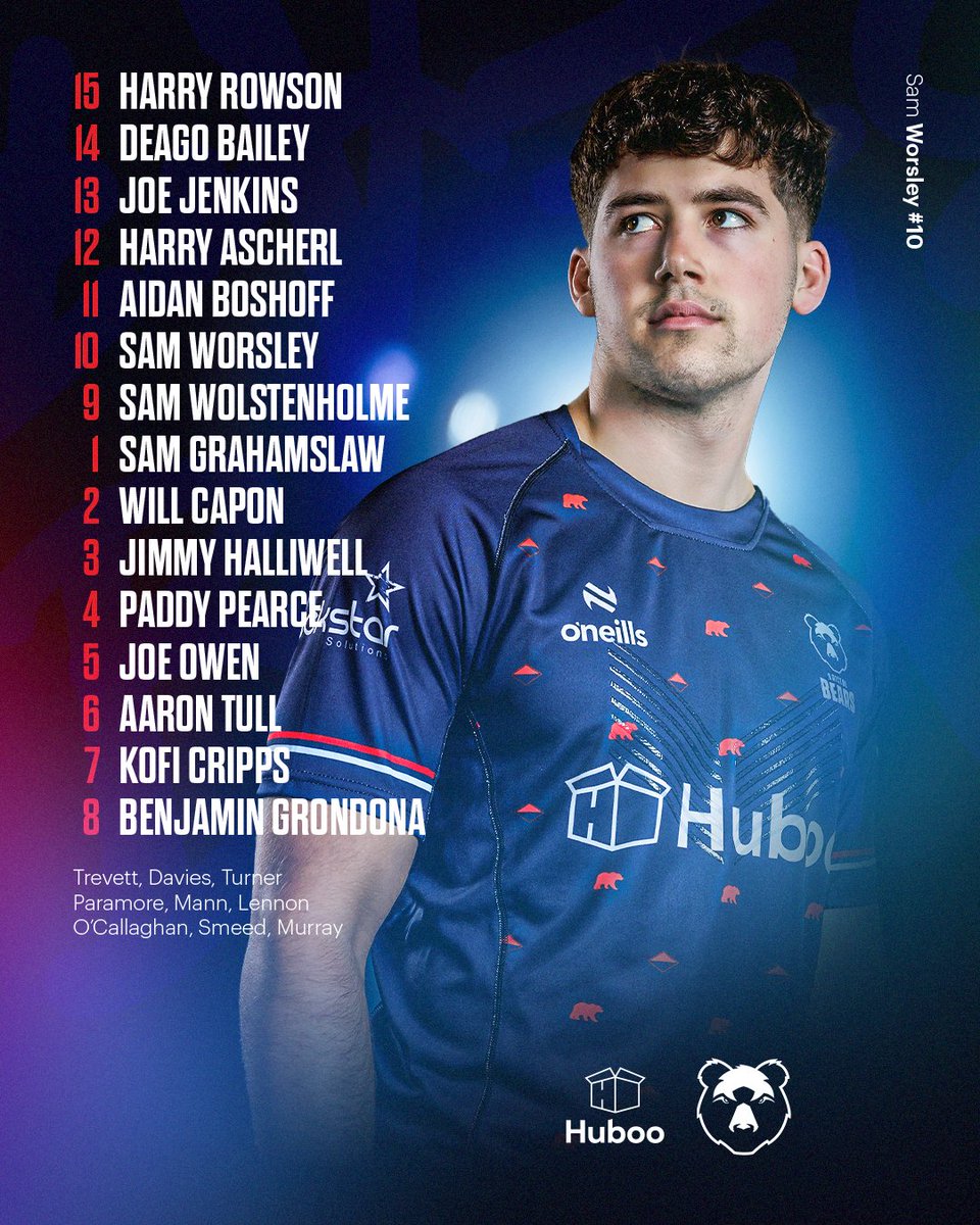 Your Bears XV to face @SeniorBristol 🐻 See you at @cliftonrugby (7.30pm KO)!