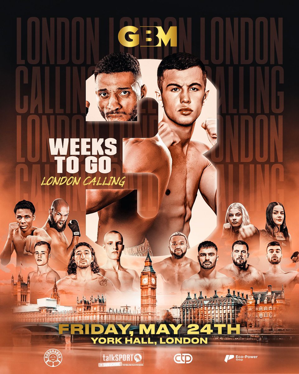 𝐈𝐍 𝐓𝐇𝐑𝐄𝐄 𝐖𝐄𝐄𝐊𝐒 𝐓𝐈𝐌𝐄…

The Doors Will Open👐

It’s time to do York Hall like York Hall has never been done before👀

#GBMSports | 24.05.24 | York Hall, London | @talkSPORT