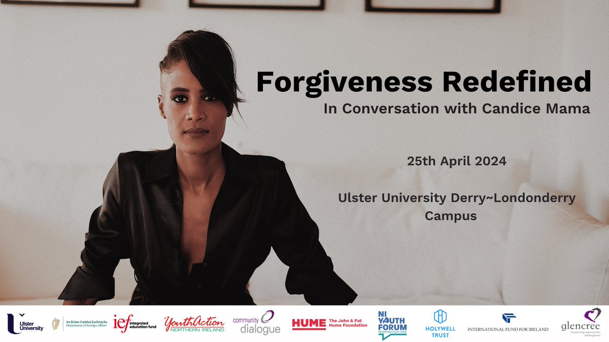You can now hear the life story of a motivating and inspiring woman in “Forgiveness Redefined - In Conversation with Candice Mama' held on 25 April 2024 at @UlsterUni Derry~Londonderry Campus. Watch here - youtu.be/Eio1MH4GFqs