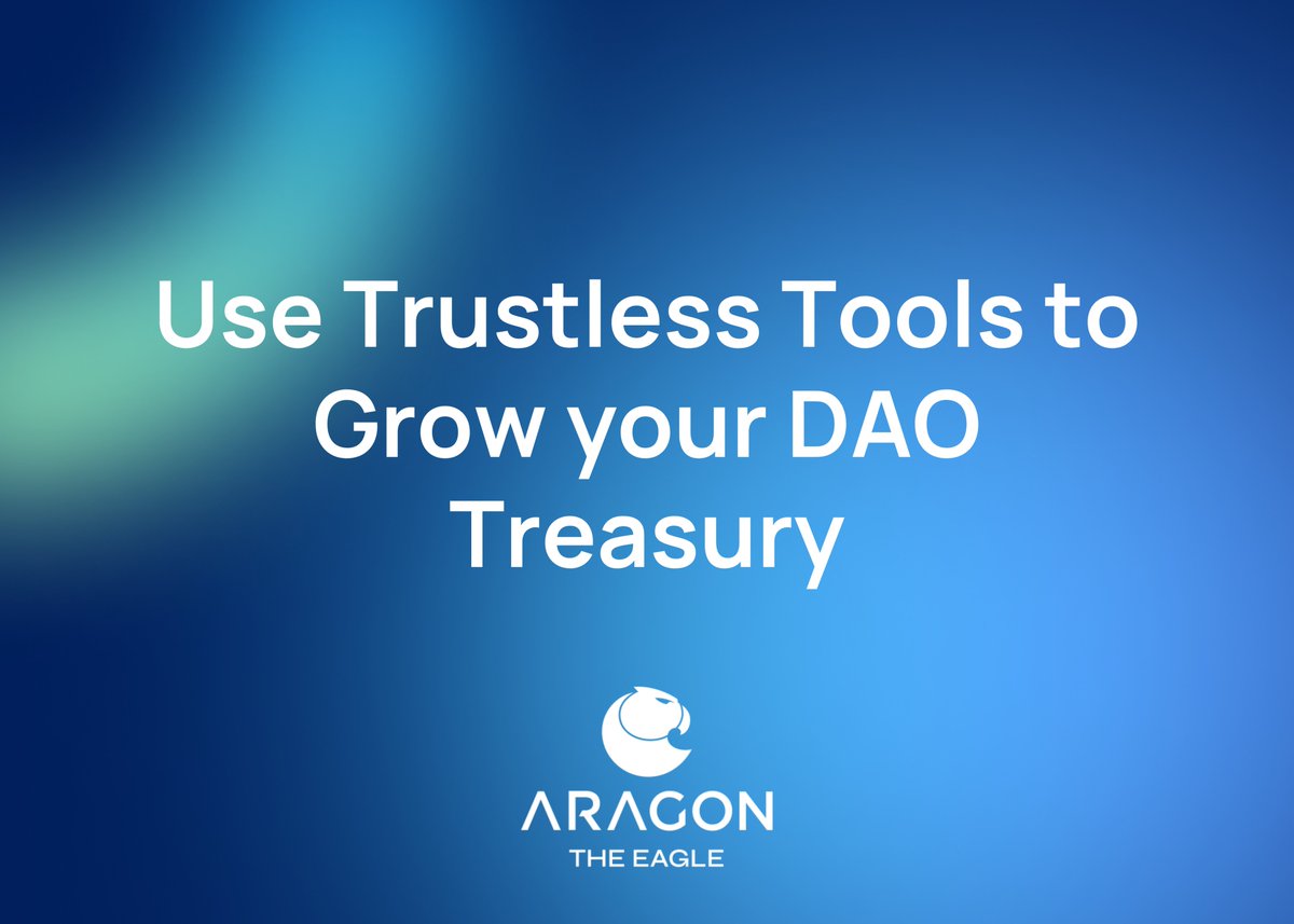 Aragon.eth 🦅 (@aragonproject) on Twitter photo This week at Aragon:
- Grow your DAO treasury using trustless tools like <a href="/MorphoLabs/">Morpho 🦋</a> and <a href="/LidoFinance/">Lido</a>
- Listen to the recording of our conversation with <a href="/CupOJoseph/">CupoJOSΞPH 🐌</a> from <a href="/open_dollar/">Open Dollar</a>
- Hiring for a Senior Frontend Engineer
Read more:
theeagleweekly.substack.com/p/use-trustles… This week at Aragon:
- Grow your DAO treasury using trustless tools like <a href="/MorphoLabs/">Morpho 🦋</a> and <a href="/LidoFinance/">Lido</a>
- Listen to the recording of our conversation with <a href="/CupOJoseph/">CupoJOSΞPH 🐌</a> from <a href="/open_dollar/">Open Dollar</a>
- Hiring for a Senior Frontend Engineer
Read more:
theeagleweekly.substack.com/p/use-trustles…