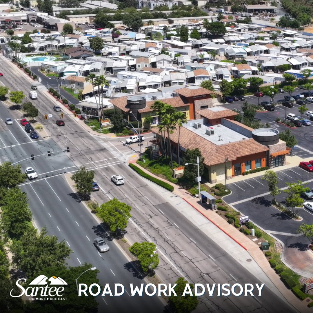 UPDATE: Due to mechanical issues during the asphalt patching on Fanita Dr., the remainder of the asphalt patching is scheduled to be completed on Friday, May 10. Asphalt patching on Mission Gorge Rd. from Carlton Hills Blvd. to Olive Ln. is May 6-8 from 8:30pm-6:00am.