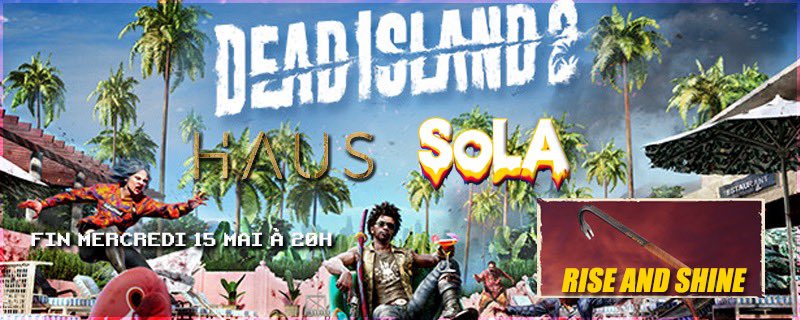 DROP DROP 🪂

RDV sur ma chaîne les lundis 6 et 13 mai à 14h pour récupérer votre nouvelle arme — le pied-de-biche « RISE AND SHINE » ! ⛏️

🧟‍♂️ twitch.tv/sasskeh_

#DeadIsland #SeeYouInHELLA #SeeYouAtSoLA #deadIsland2 #DI2 @deepsilver @deadislandgame #twitchfr #twitchdrop