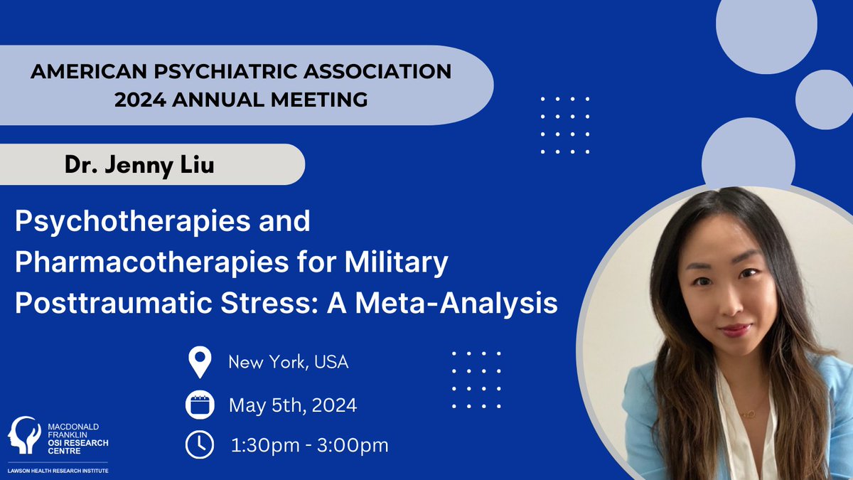 MacDonald Franklin OSI Research Centre (@osiresearch) on Twitter photo 🎉 This weekend, <a href="/resilient_u/">Dr. Jenny Liu, Multi-System Resilience</a> from <a href="/OSIResearch/">MacDonald Franklin OSI Research Centre</a> will be attending this year’s <a href="/APAPsychiatric/">American Psychiatric Association</a> Annual Meeting
For more information on her poster, check out the link here 👉
s7.goeshow.com/apa/annual/202…
#APAAM24
#OSIResearch 🎉 This weekend, <a href="/resilient_u/">Dr. Jenny Liu, Multi-System Resilience</a> from <a href="/OSIResearch/">MacDonald Franklin OSI Research Centre</a> will be attending this year’s <a href="/APAPsychiatric/">American Psychiatric Association</a> Annual Meeting
For more information on her poster, check out the link here 👉
s7.goeshow.com/apa/annual/202…
#APAAM24
#OSIResearch