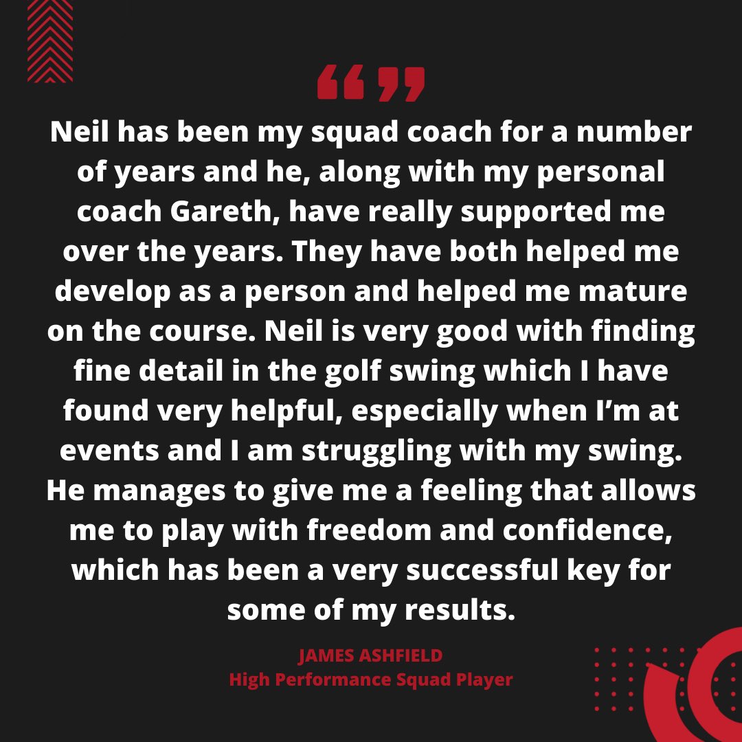 UK Coaching Week Last coach to be recognised this week is the Wales Golf Head of Coaching and Men’s Coach, Neil Matthews. Neil has been working withus for several years and led our Euro Nations team to a 3rd place finish and a 1st place individual finish. #ThanksCoach