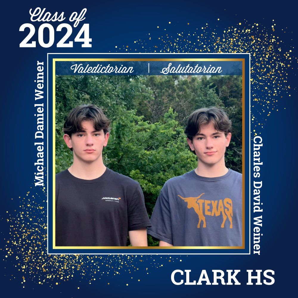 As we embark on the countdown to graduation, we kick off our Val and Sal highlight series! First up, congratulations to the 2024 Valedictorian and Salutatorian from Clark High School!
