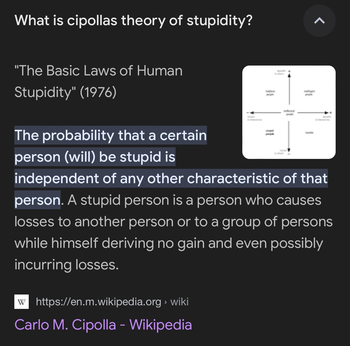 Cippola’s basic laws of human stupidity explains a lot of why people are supporting extreme right wing ideologies and why the leaders are exploiting them. #ableg #abpoli #EnoughIsEnoughUCP #Christofascist #DanielleSmithisaLiar #DanielleSmithIsAFascist #NeverVoteConservative