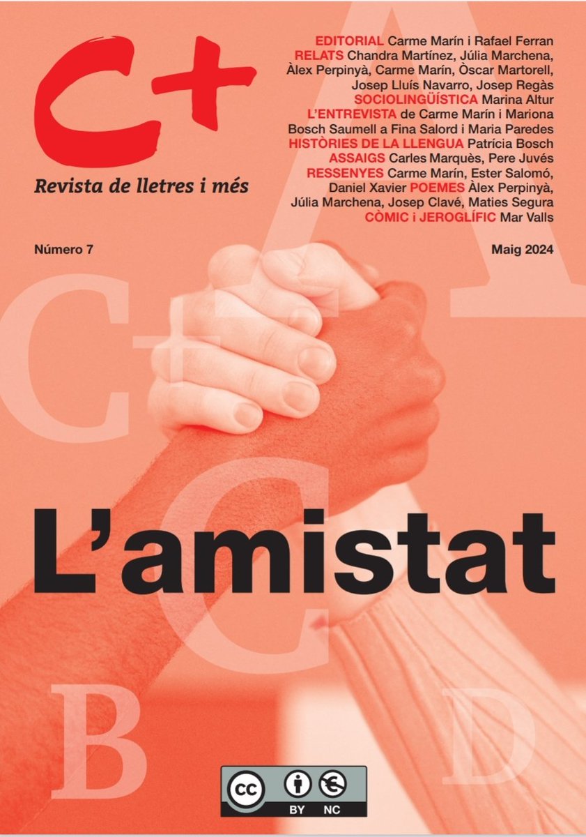 🗞️ El número 7 de la @revistacemes ja és tot vostre!

Són 82 pagines farcides de llengua i literatura amb una gran feina col·lectiva al darrere.

Teniu relats, poemes, ressenyes, assaigs, articles de sociolingüística i molt més.

Feu-lo córrer, és lliure! 
revistacemes.cat/2024/05/public…