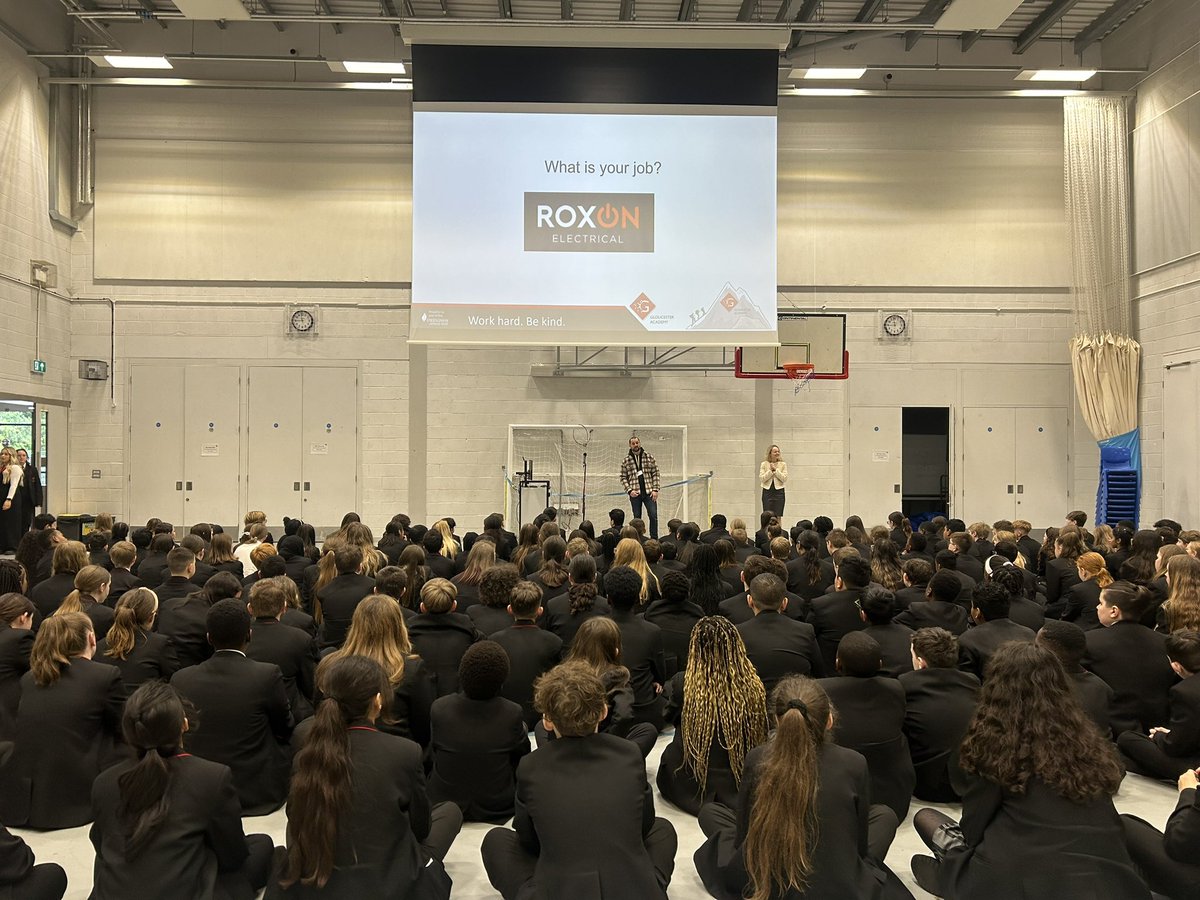 Thank you to Roxon Electrical for a fantastic Careers Assembly on employment opportunities within sustainable energy! #ambition