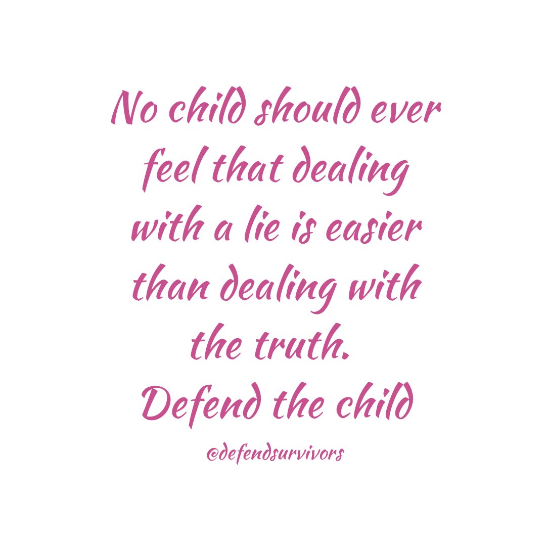 People have no trouble believing a child when they supposedly ‘lie’ about abuse but no one believes them when they say they were abused.