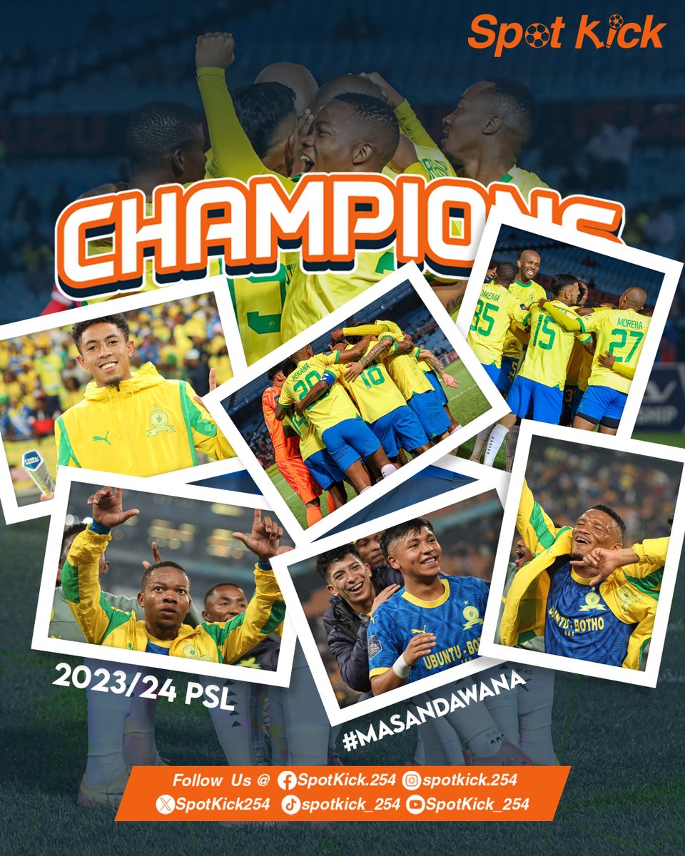 The Brazilians @Masandawana thrashed AmaKhosi @KaizerChiefs 5-1 to claim the South African PSL title for the 14th time, their 7th in a row 👆

Congratulations #MamelodiSundowns

#AfricanFootball #MamelodiSundowns #Sundowns #DStvPrem #MikelArteta #JurrienTimber #Spotkick254