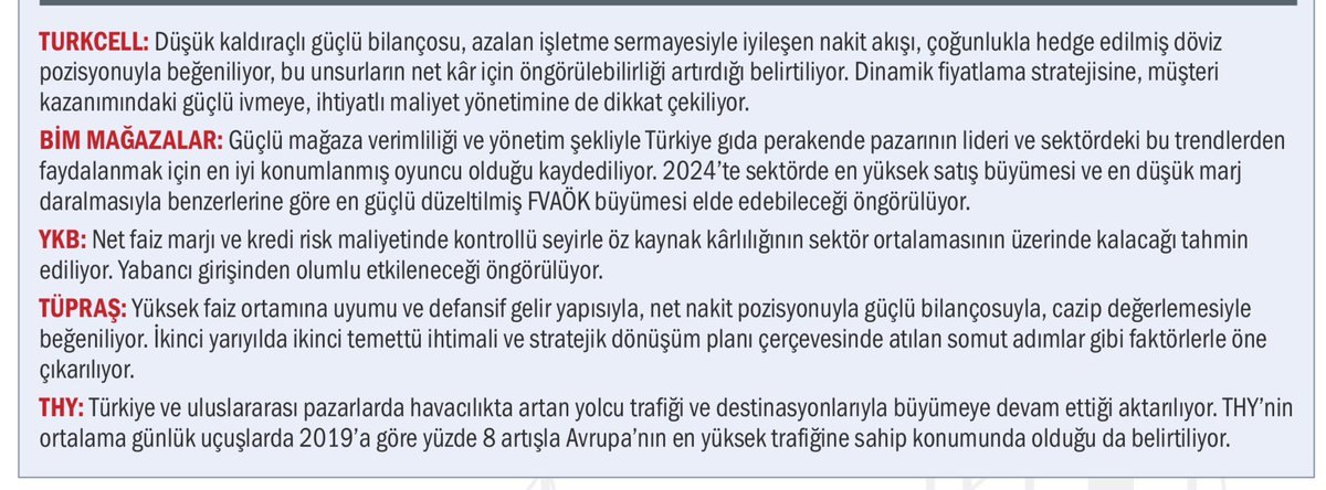 EN ÇOK ÖNERİLEN 5 HİSSENİN YATIRIM TEMALARI: #tcell #bımas #ykbnk #tuprs #thyao (Ekonomist)