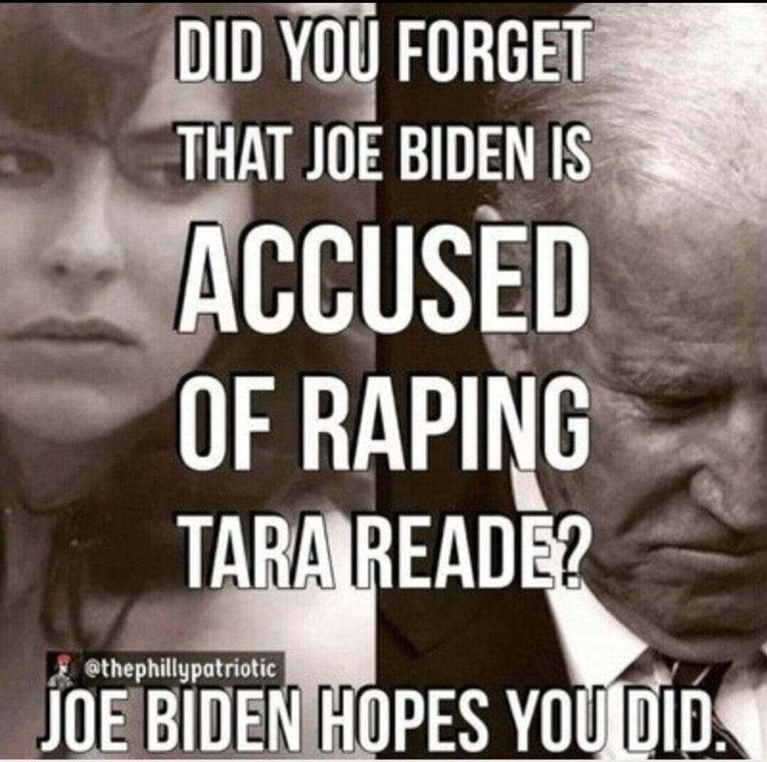 @JoeBiden There are court documents proving Tara reads allegations and yet crickets. You just signed title 9 over that takes away freedoms from women. Our sports. Our privacy. Our bathrooms. You're an old white man who is taking safety away from women. You're wrong. And a pedo.