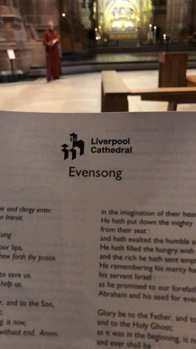 At Evensong in Liverpool Cathedral