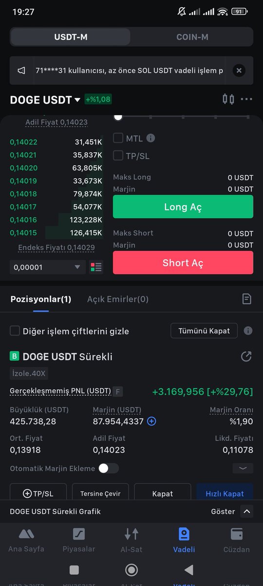 Geldi laaan geldiii 2 milyon TL zarardan döndük 100 bin TL kâr a geçti Zararda iken utanmadan sıkılmadan saklmadan nasıl attiysam kâr da iken atıcam :)