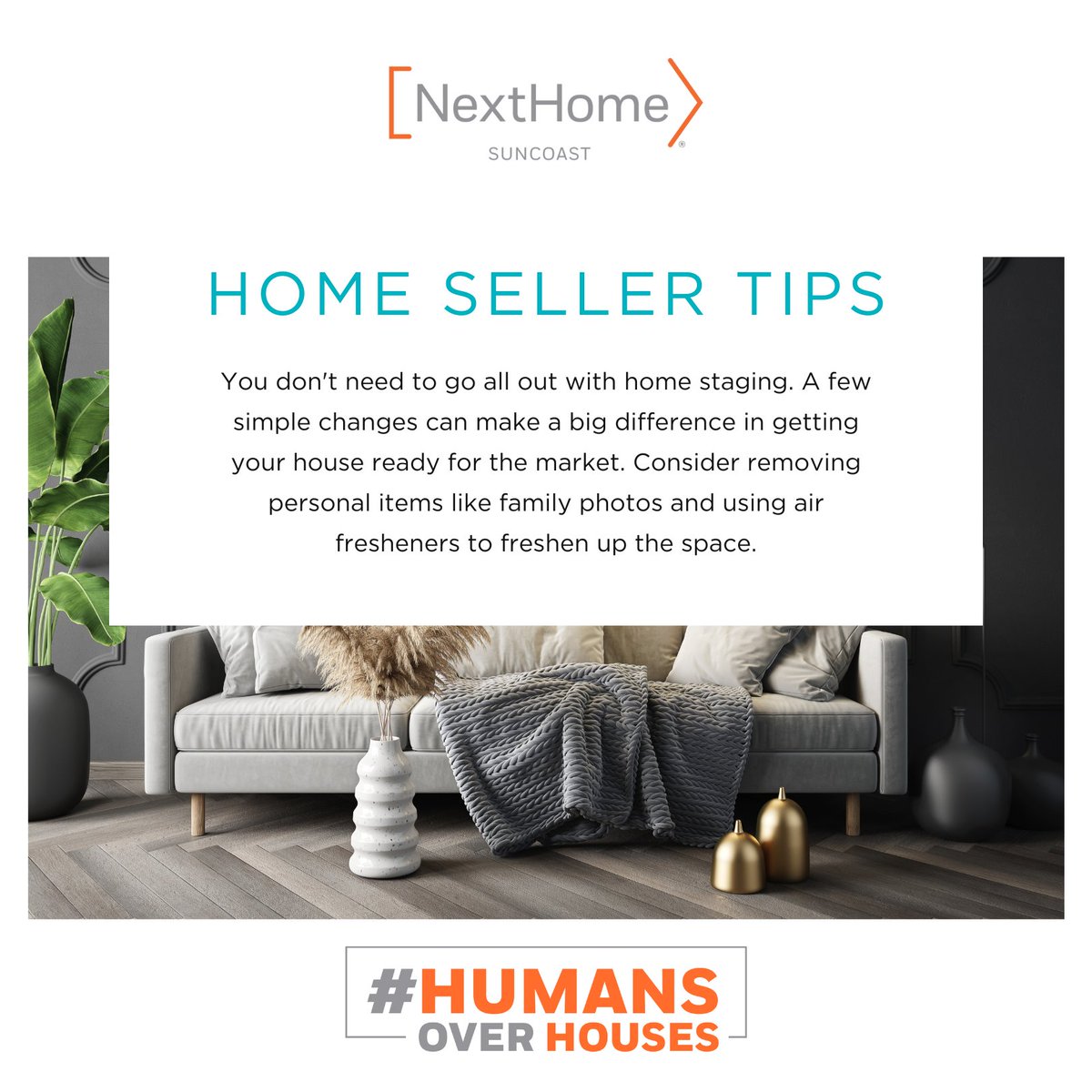 Prepare your home for sale without costly staging. Remove personal belongings and tidy up the house and reduce the mess. And remember, be flexible with your time and scheduled showings of your house! 🧡

#HumansOverHouses #WhosNEXT #SellerTips #DIYHome #Homeowners