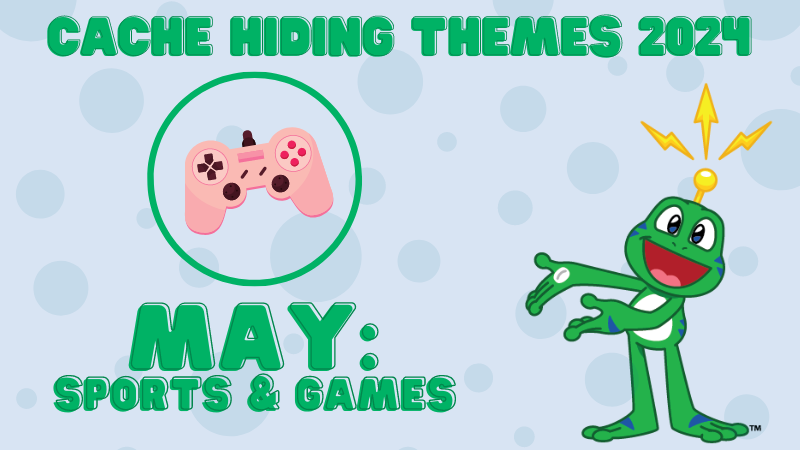 ⚾🕹🃏 Batter up! There’s a new #geocache hiding theme! ⚾🕹🃏 🎮 bit.ly/3vpK0zJ 🎮 May is all about games—be it sports games, video games, or board games! Take a swing and submit your all-star cache through the link on the #Geocaching Blog!