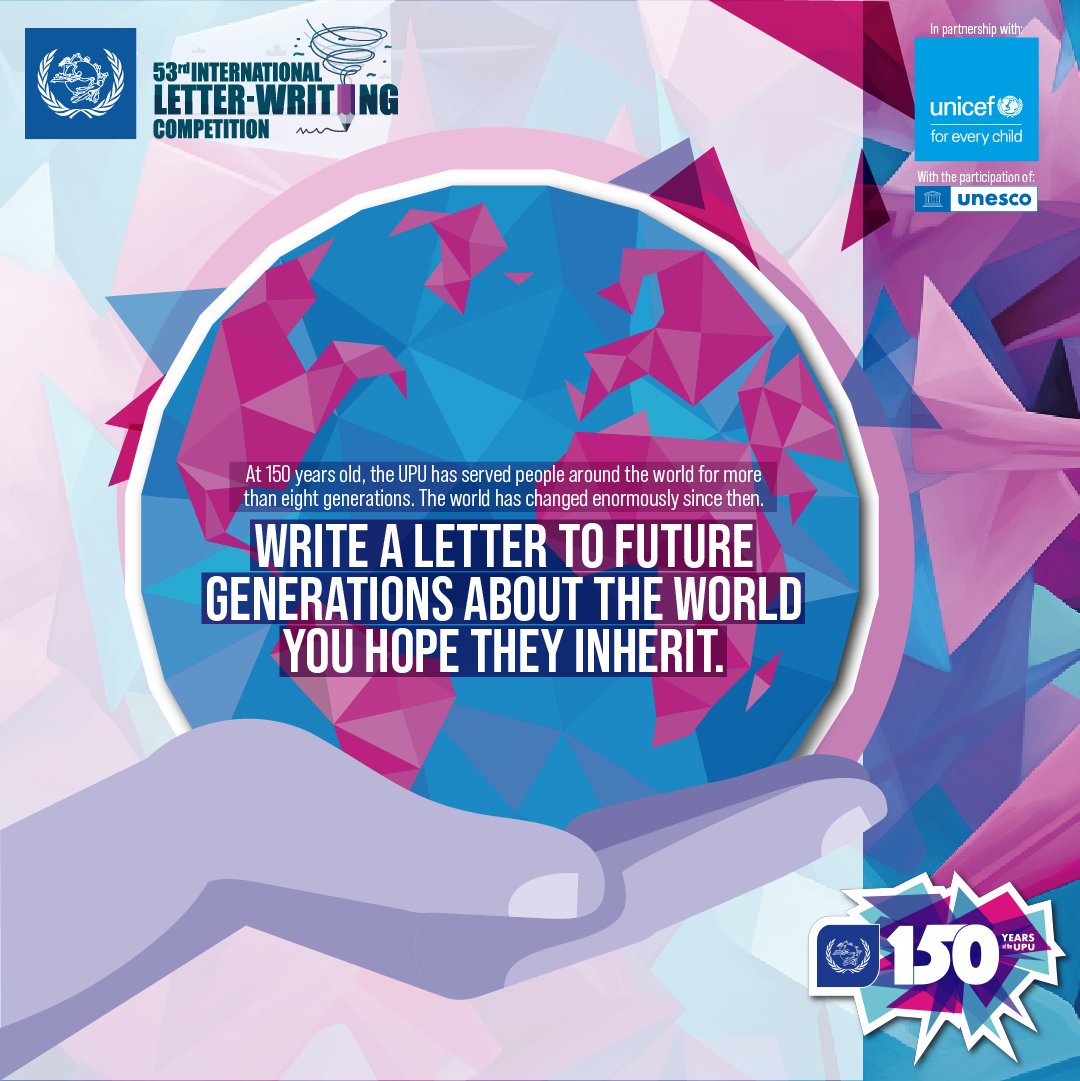 Do you know an inspired young writer? @UPU_UN's new writing competition is a unique opportunity for young people to explore literacy & creativity through the timeless art of letter writing. More on the contest requirements: upu.int/en/universal-p…