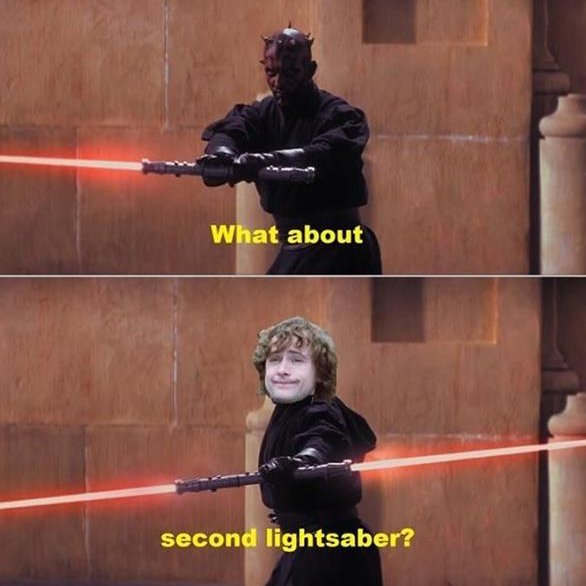 joshcarlosjosh's tweet photo. a classic meme to celebrate The Phantom Menace returning to theaters today: https://t.co/O64muXF654