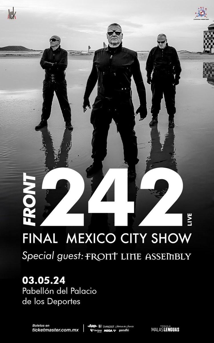 Hoy es el show final de #Front242 en #CDMX, los acompañan #FrontLineAssembly

@EyescreamProd / @ack_promote 

#StayBlast 
#BlastBeat105