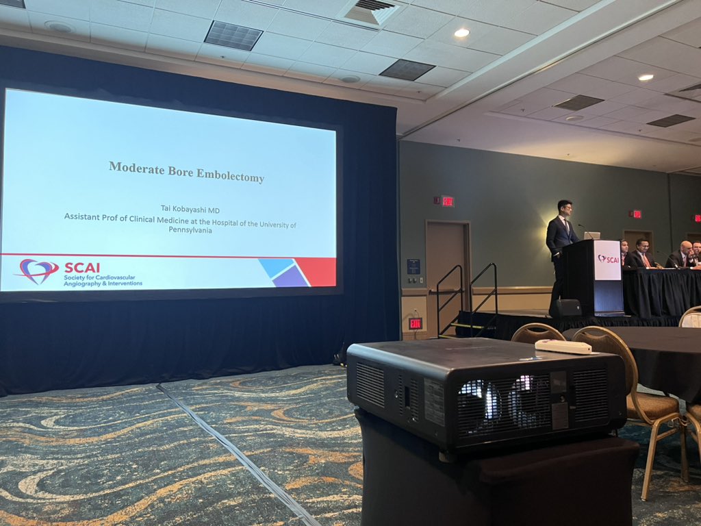 A very insightful presentation by @TaiKobayashiMD on the latest moderate bore embolectomy technologies. #SCAI2024 #Cardiology #Research @SCAI @MyJSCAI