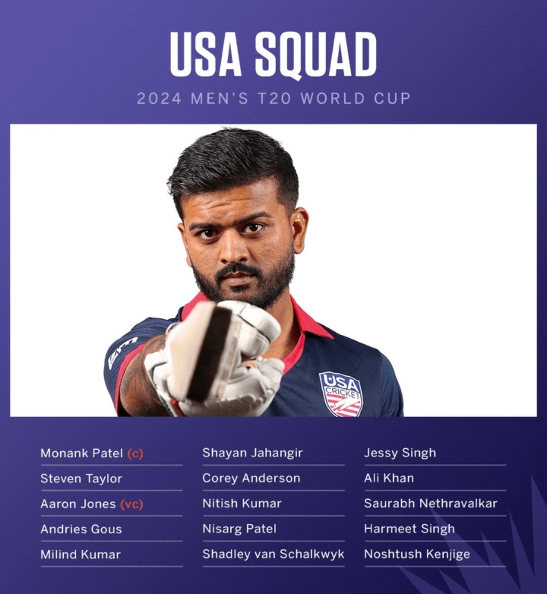 World Cup finalist named in USA T20 World Cup 2024 squad

#USA #USACricket #T20WorldCupSquad